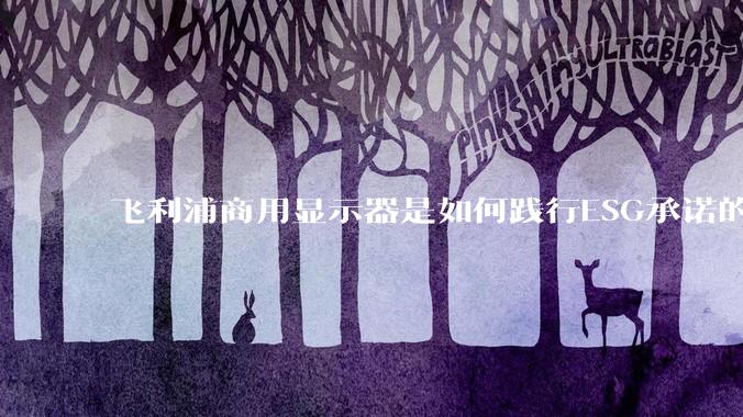飞利浦商用显示器是如何践行ESG承诺的？有哪些显示器有助于企业绿色发展？