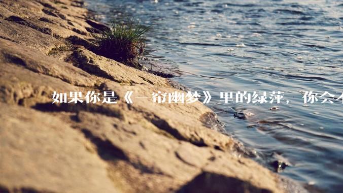 如果你是《一帘幽梦》里的绿萍，你会不会最后原谅紫菱？