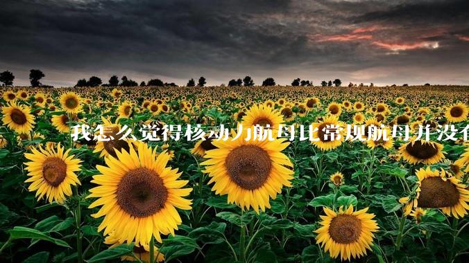 我怎么觉得核动力航母比常规航母并没有多大优势？