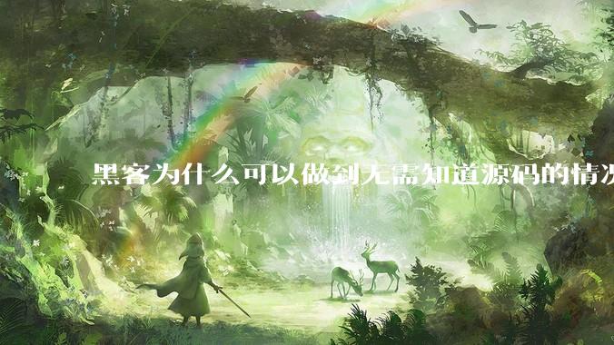 黑客为什么可以做到无需知道源码的情况下找出系统漏洞？