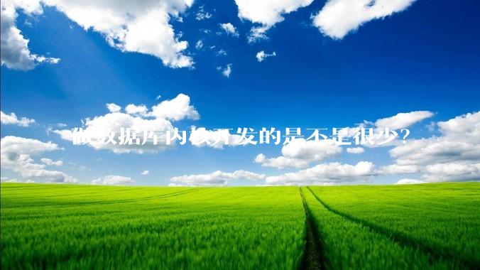 做数据库内核开发的是不是很少？